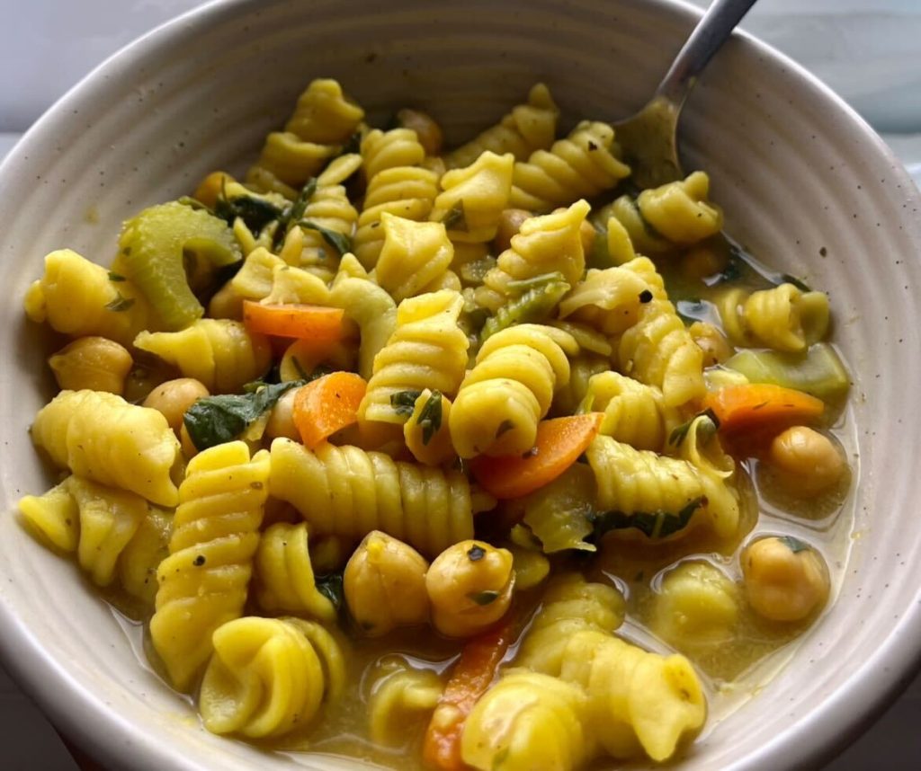 Eating Vegan on a Budget - Chickpea Noodle Soup