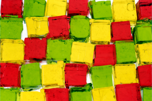 Jelly Cubes made from Gelatin